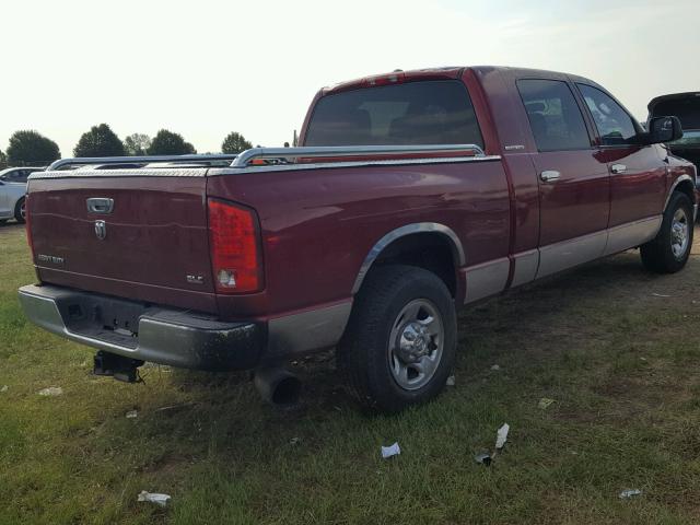 3D7KR29C86G177512 - 2006 DODGE RAM 2500 RED photo 4