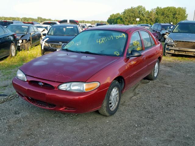 1FAFP13P3XW264735 - 1999 FORD ESCORT SE RED photo 2