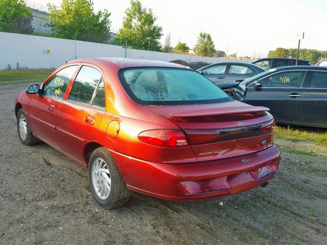 1FAFP13P3XW264735 - 1999 FORD ESCORT SE RED photo 3