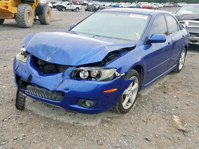 1YVHP80D065M32948 - 2006 MAZDA 6 S BLUE photo 2