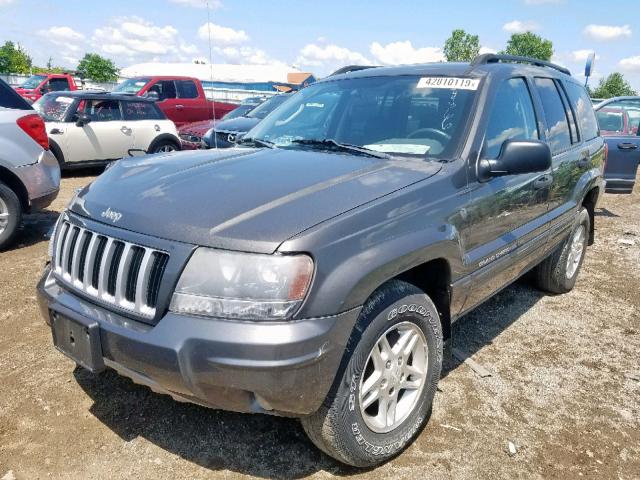 1J4GW48N24C421527 - 2004 JEEP GRAND CHER GRAY photo 2