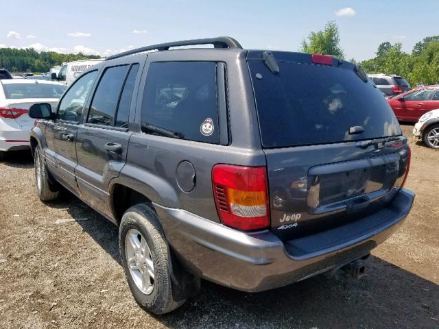 1J4GW48N24C421527 - 2004 JEEP GRAND CHER GRAY photo 3