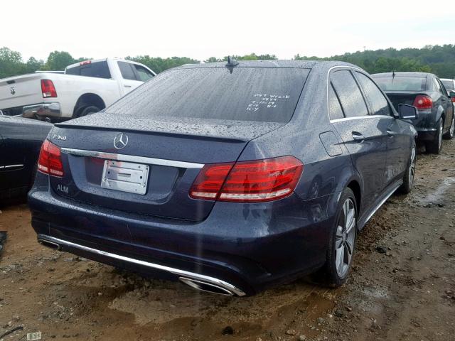 WDDHF5KB9FB113008 - 2015 MERCEDES-BENZ E 350 BLUE photo 4