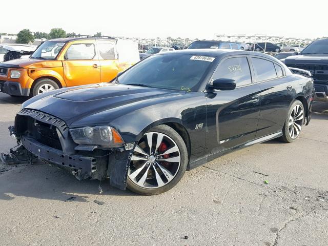 2C3CDXEJ4DH512054 - 2013 DODGE CHARGER SR BLACK photo 2