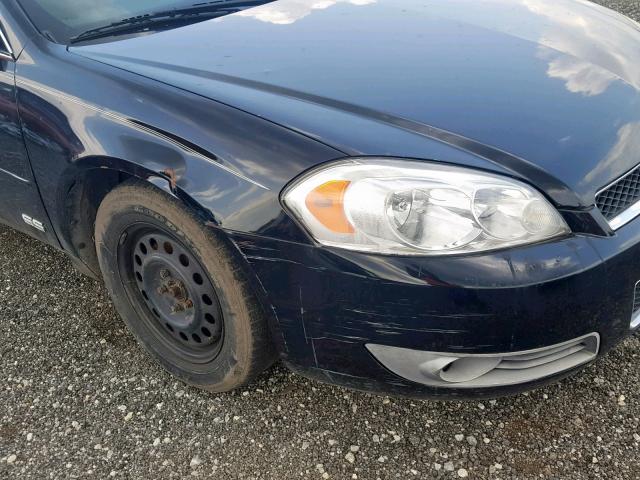 2G1WD58C479276989 - 2007 CHEVROLET IMPALA SUP შავი ფოტო 9