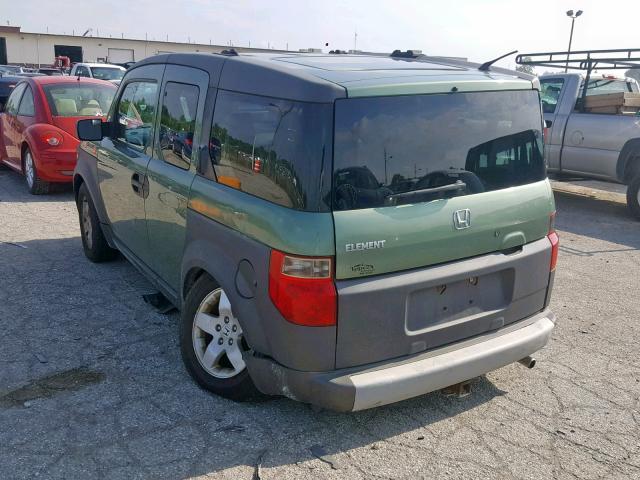 5J6YH286X4L025874 - 2004 HONDA ELEMENT EX GREEN photo 3