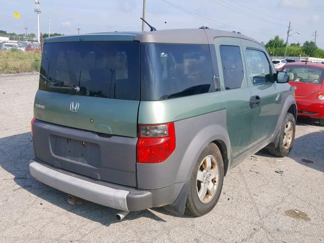 5J6YH286X4L025874 - 2004 HONDA ELEMENT EX GREEN photo 4