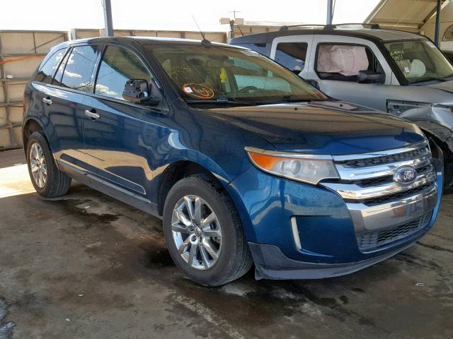 2FMDK3JC3BBA35540 - 2011 FORD EDGE SEL BLUE photo 1