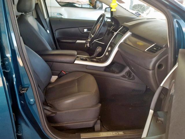 2FMDK3JC3BBA35540 - 2011 FORD EDGE SEL BLUE photo 5