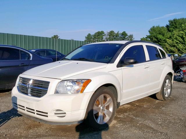 1B3CB4HA5AD635495 - 2010 DODGE CALIBER SX WHITE photo 2