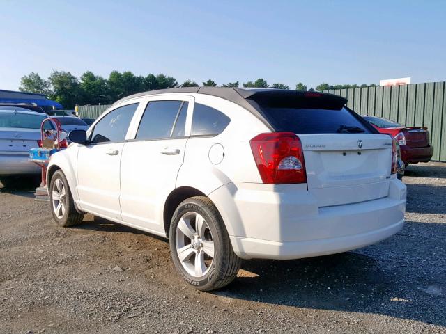 1B3CB4HA5AD635495 - 2010 DODGE CALIBER SX WHITE photo 3