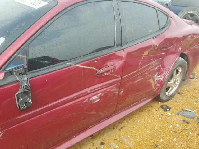 2G2WS522641336203 - 2004 PONTIAC GRAND PRIX MAROON photo 9
