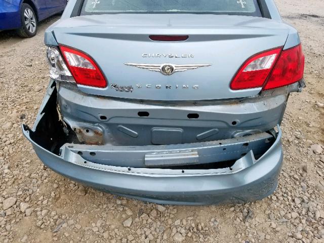 1C3LC46B89N533853 - 2009 CHRYSLER SEBRING LX BLUE photo 9