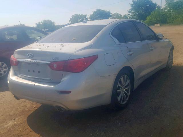 JN1BV7AR5FM397435 - 2015 INFINITI Q50 BASE SILVER photo 4