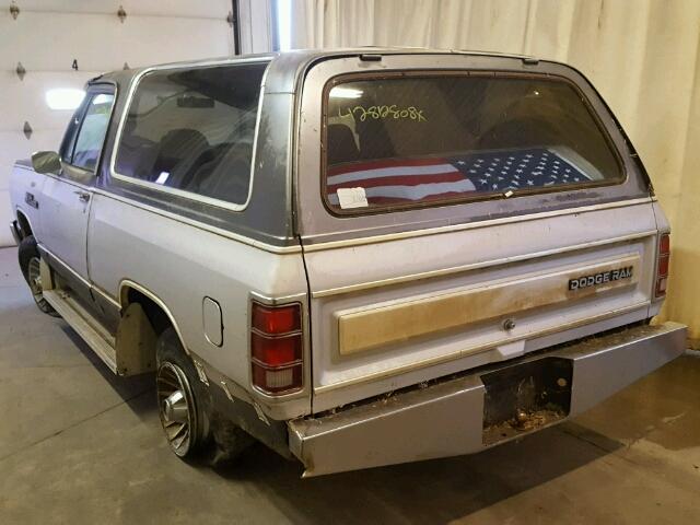 3B4GW12T7GM615708 - 1986 DODGE RAMCHARGER TWO TONE photo 3