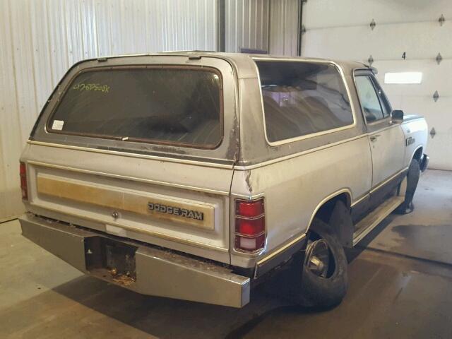 3B4GW12T7GM615708 - 1986 DODGE RAMCHARGER TWO TONE photo 4