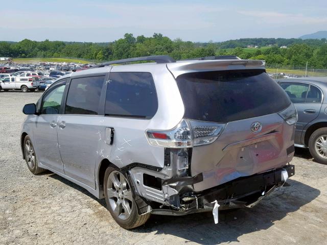 5TDXK3DC8FS571885 - 2015 TOYOTA SIENNA SPO SILVER photo 3