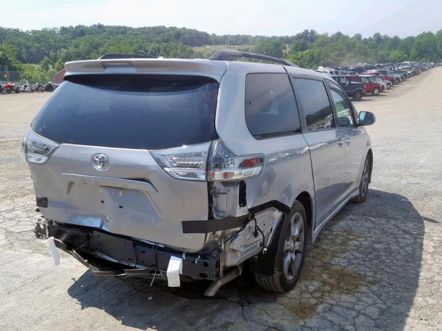 5TDXK3DC8FS571885 - 2015 TOYOTA SIENNA SPO SILVER photo 4