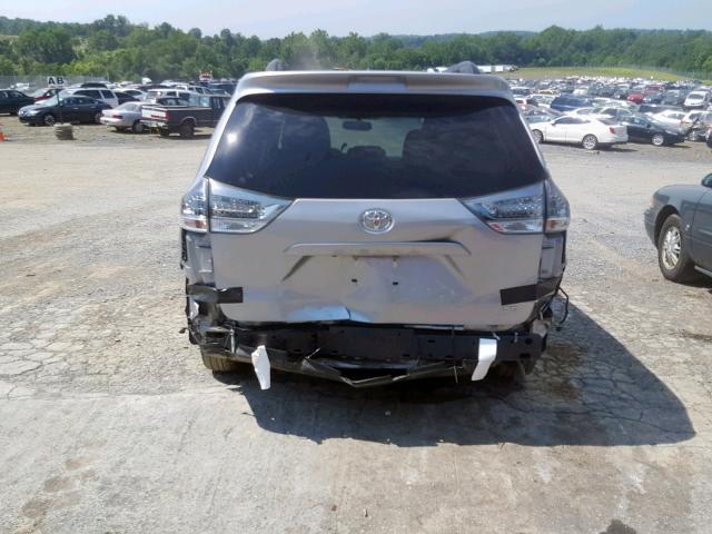 5TDXK3DC8FS571885 - 2015 TOYOTA SIENNA SPO SILVER photo 9