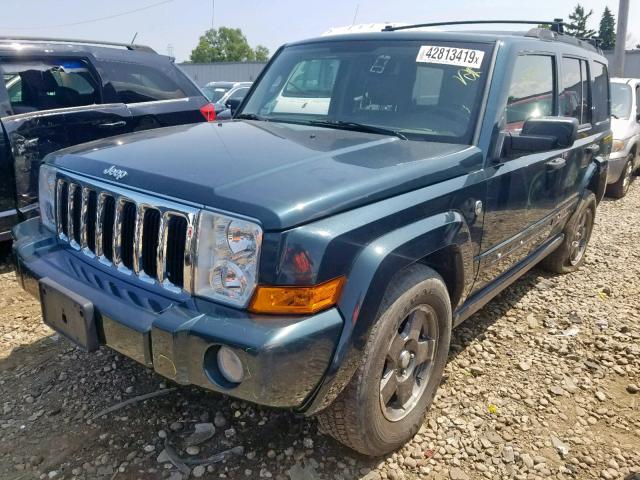 1J8HG48NX6C120748 - 2006 JEEP COMMANDER TEAL photo 2