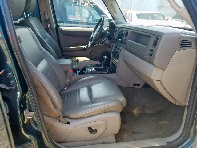 1J8HG48NX6C120748 - 2006 JEEP COMMANDER TEAL photo 5