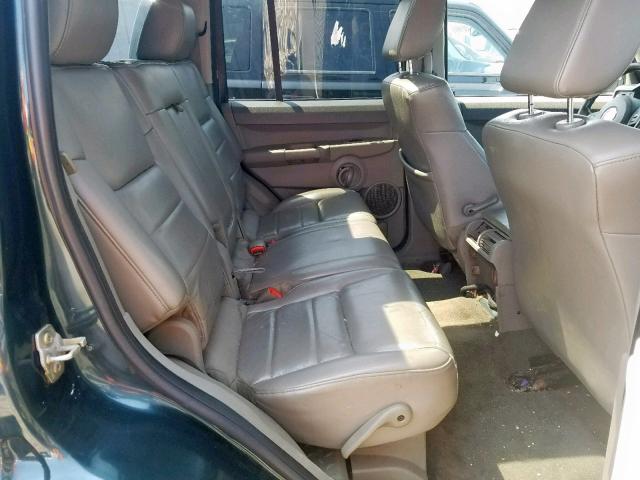 1J8HG48NX6C120748 - 2006 JEEP COMMANDER TEAL photo 6