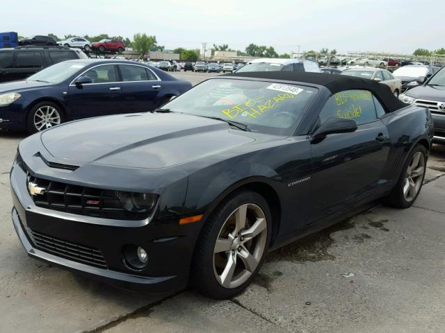 2G1FT3DW8B9206511 - 2011 CHEVROLET CAMARO 2SS BLACK photo 2