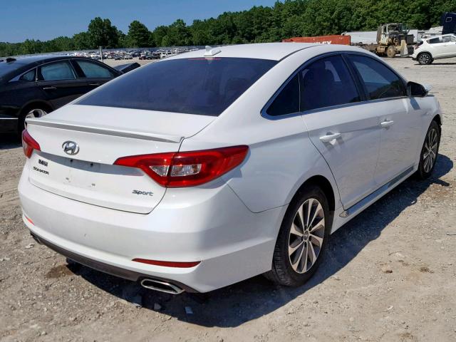 5NPE34AF3FH046652 - 2015 HYUNDAI SONATA SPO WHITE photo 4