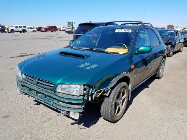 JF1GF4856YH810563 - 2000 SUBARU IMPREZA OU GREEN photo 2