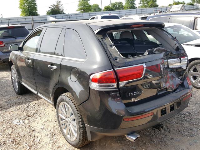 2LMDJ6JK4DBL45912 - 2013 LINCOLN MKX BLACK photo 3