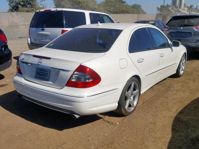 WDBUF56X49B395818 - 2009 MERCEDES-BENZ E 350 WHITE photo 4