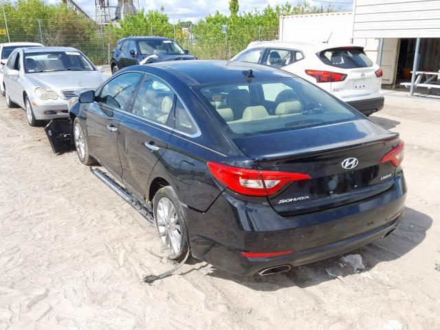 5NPE34AF1FH087412 - 2015 HYUNDAI SONATA SPO BLACK photo 3