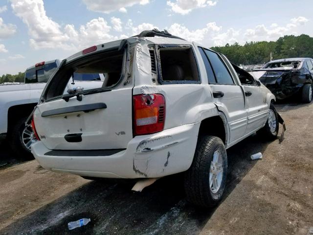 1J4GX48N24C362914 - 2004 JEEP GRAND CHER WHITE photo 4