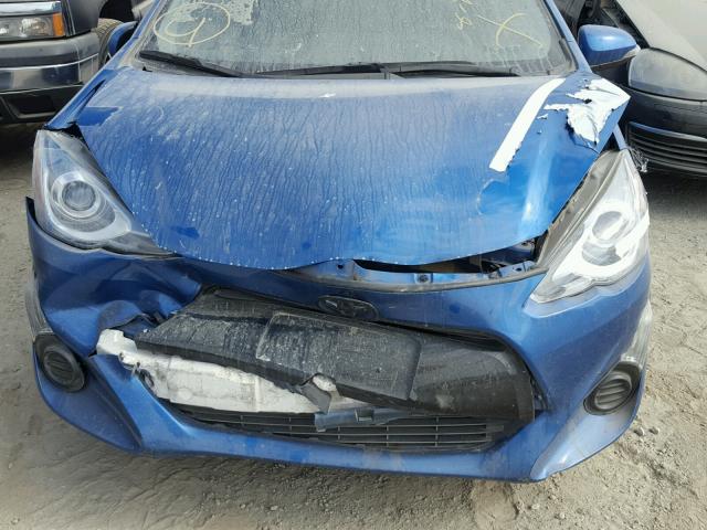 JTDKDTB39F1579496 - 2015 TOYOTA PRIUS C BLUE photo 7