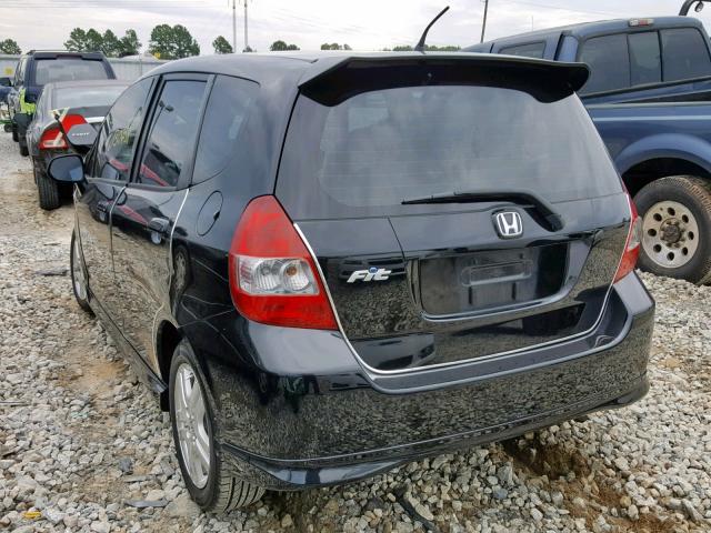 JHMGD38668S047075 - 2008 HONDA FIT SPORT BLACK photo 3