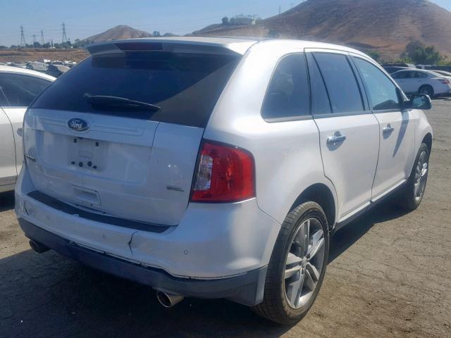 2FMDK3JC1BBB61654 - 2011 FORD EDGE SEL WHITE photo 4