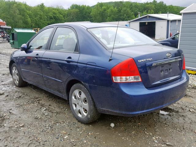 KNAFE122285491375 - 2008 KIA SPECTRA EX BLUE photo 3