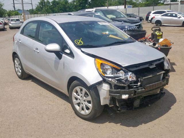 KNADM5A33D6268343 - 2013 KIA RIO LX SILVER photo 1