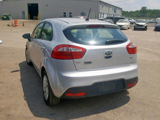 KNADM5A33D6268343 - 2013 KIA RIO LX SILVER photo 3