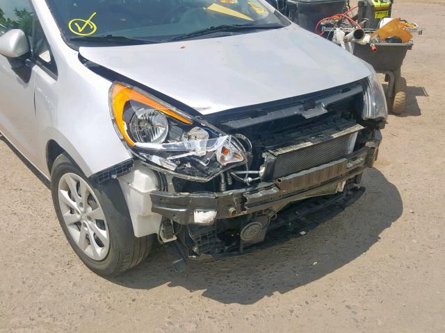 KNADM5A33D6268343 - 2013 KIA RIO LX SILVER photo 9