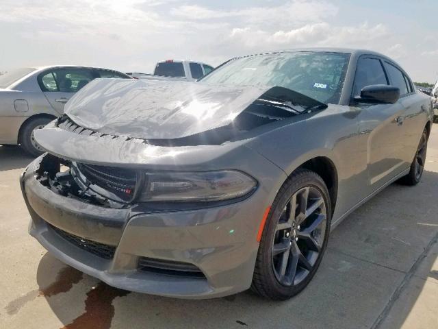 2C3CDXBG7KH572383 - 2019 DODGE CHARGER SX GRAY photo 2