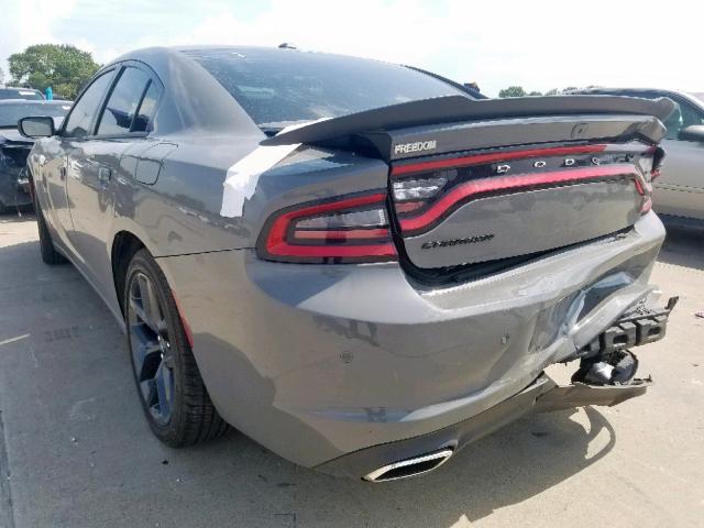 2C3CDXBG7KH572383 - 2019 DODGE CHARGER SX GRAY photo 3