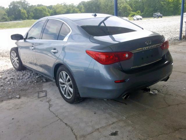 JN1BV7AP6FM344936 - 2015 INFINITI Q50 BASE TEAL photo 3