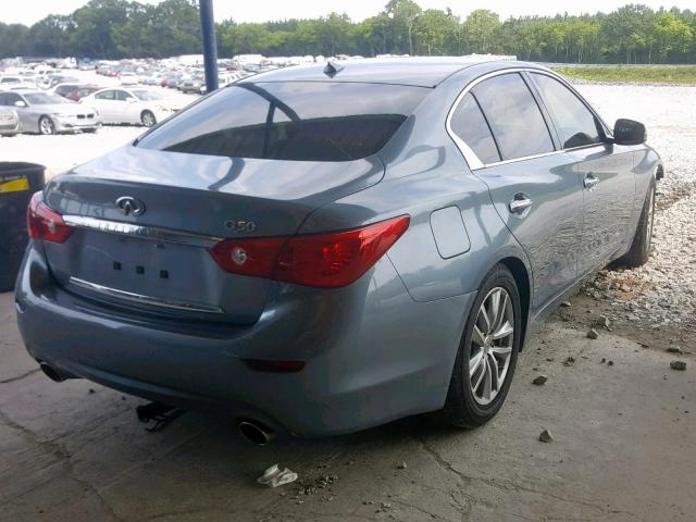 JN1BV7AP6FM344936 - 2015 INFINITI Q50 BASE TEAL photo 4