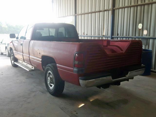 3B7KC23D7VM516421 - 1997 DODGE RAM 2500 RED photo 3