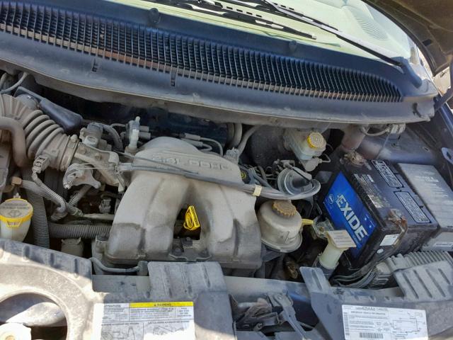 1B4GP25B42B620077 - 2002 DODGE CARAVAN SE BLUE photo 7