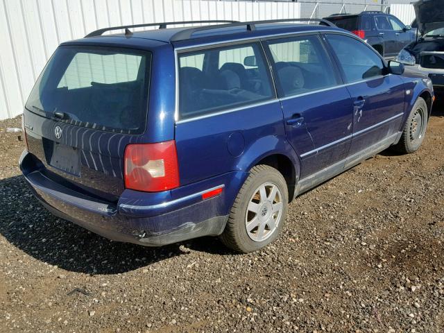 WVWND63B53E151496 - 2003 VOLKSWAGEN PASSAT GL BLUE photo 4