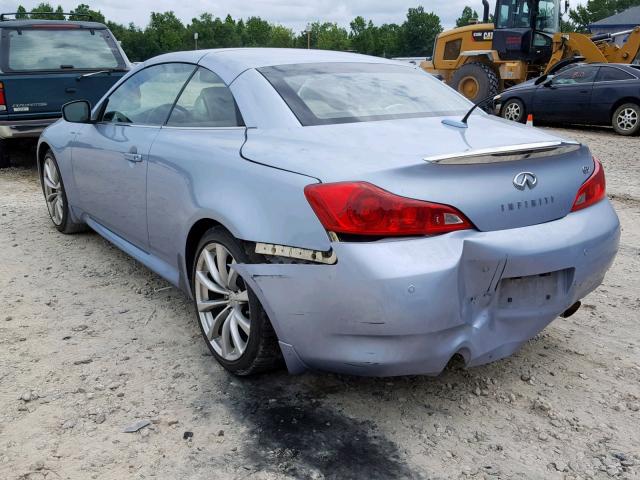 JN1CV6FE0AM354859 - 2010 INFINITI G37 BASE BLUE photo 3