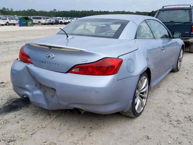 JN1CV6FE0AM354859 - 2010 INFINITI G37 BASE BLUE photo 4