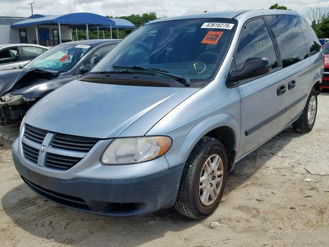 1D4GP25B05B144887 - 2005 DODGE CARAVAN SE BLUE photo 2